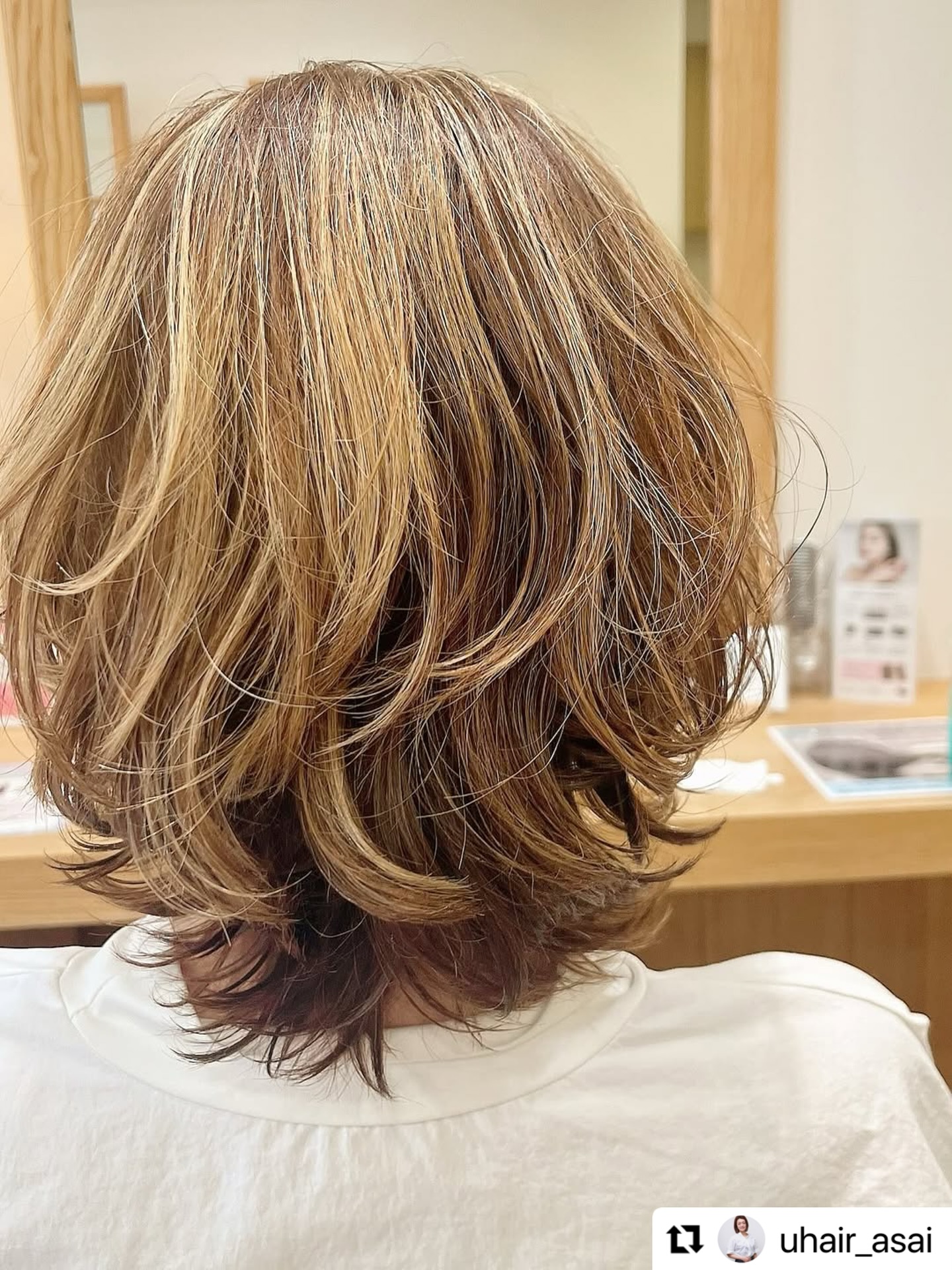 【U style collection🌟】
育てるハイライト✨🙌

✂️stylist @uhair_asai 
🏠salon @uhair_sangenjaya 

📍UHair三軒茶屋店
東京都 世田谷区三軒茶屋1-32-12丸文ビル1F
東急世田谷線、田園都市線三軒茶屋駅南口Bから徒歩3分
TEL：03-6805-3711
https://beauty.hotpepper.jp/slnH000370586/

#ハイライト
#大人可愛い
#uhair
#東京美容室
#三軒茶屋美容室
#世田谷区　
#せたペイ 
#名古屋美容室