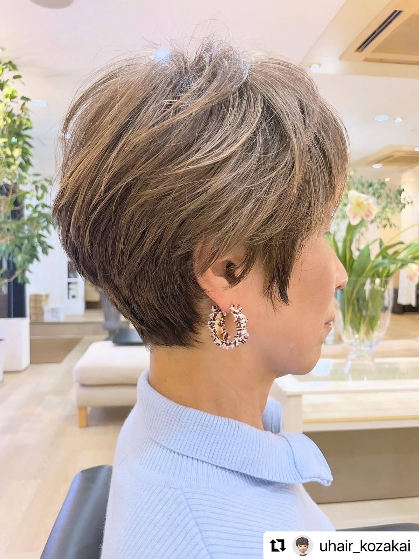 【U style collection🌟】

無造作ハイライト×すっきりショート💇‍♀️✨

stylist @uhair_kozakai 

📍UHair香久山店
〒470-0134
日進市香久山3-109

TEL 052-806-0727
https://beauty.hotpepper.jp/slnH000370591/

#似合わせ 
#似合わせカット
#ショート 
#ハイライト
#名古屋美容室
#日進美容院
#香久山