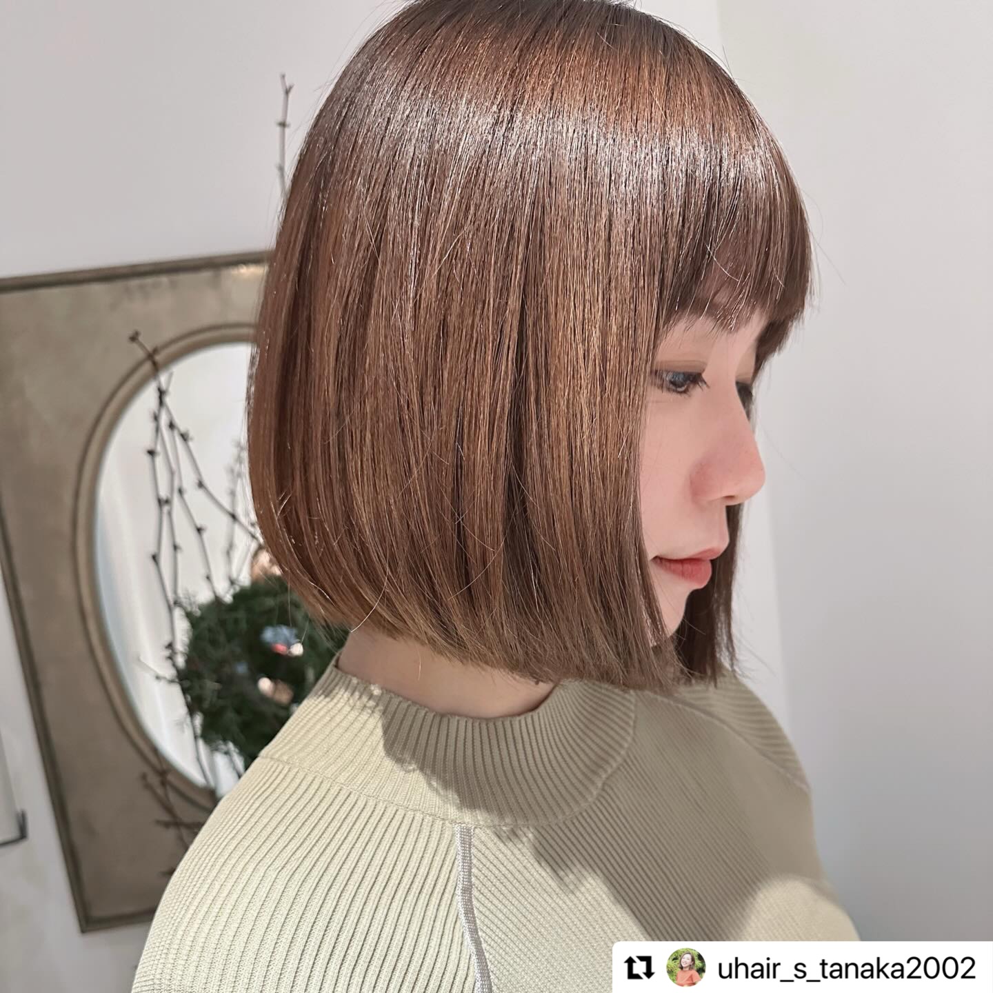 【U style collection🌟】
冬のフレンチボブ❤️🤎❄️

stylist 田中小百合　@uhair_s_tanaka2002 

📍UHair石川橋店 @uhair_ishikawabashi 
名古屋市昭和区上山町2-1-4
TEL：052-831-1721
https://beauty.hotpepper.jp/slnH000370590

#ボブ
#フレンチボブ
#冬カラー
#昭和区美容室
#名古屋美容室